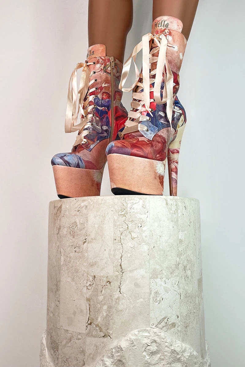 Hella Heels Renaissance 7inch Boots - Holier Than Thou 5 Hella Heels Renaissance 7inch Boots - Holier Than Thou - Image 3