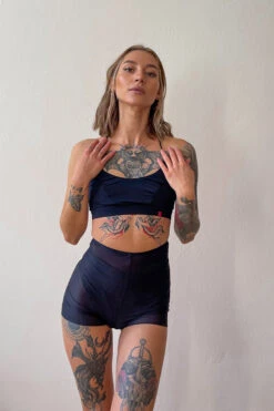 Pole Addict Petite Shorts - Black Mesh -Underwear General Store IMG 4965 1