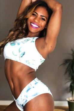 The Enviro Co. High Neck Crop Top - Daintree Day -Underwear General Store IMG 5058