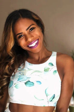 The Enviro Co. High Neck Crop Top - Daintree Day -Underwear General Store IMG 5064