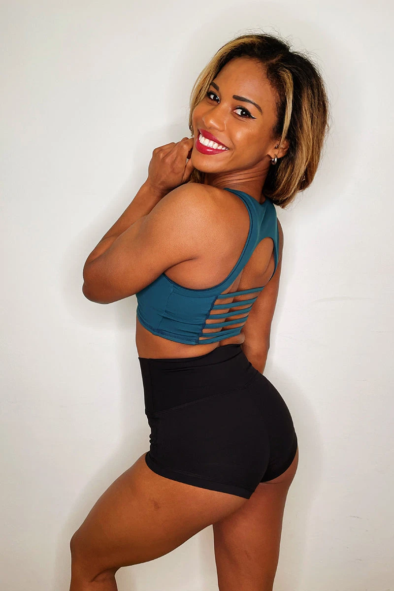 The Enviro Co. High Waist Shorts - Black 4 The Enviro Co. High Waist Shorts - Black - Image 2