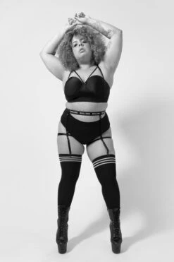 Rolling Over The Knee Socks - Striped Black/White (3 Sizes Available) -Underwear General Store IMG 7516 b5de3d20 598d 4802 8bcd 8ceea21eafc6