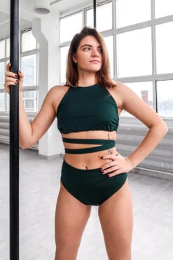 REV ACTIV Second Skin Top - Bottle Green -Underwear General Store IMG 7705 1