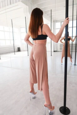 REV ACTIV Sensual Flow Pants (with Leg Slit) - Coffee -Underwear General Store IMG 8393 1