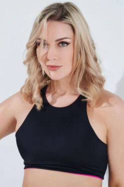 RAD Lover Reversible Top - Hot Pink/Black -Underwear General Store KOS 3486 1