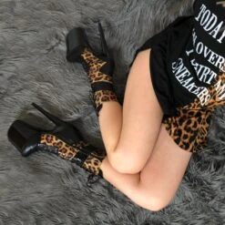 Hella Heels EmpireKicks 8inch Boots - Black 18 Hella Heels EmpireKicks 8inch Boots - Black -Underwear General Store Kicks Black Leopard 8 inch 1 1512x 2ded02cf 236c 4df0 aa1d ecd6b51f1fbb