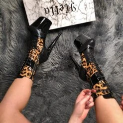 Hella Heels EmpireKicks 8inch Boots - Black 16 Hella Heels EmpireKicks 8inch Boots - Black -Underwear General Store Kicks Black Leopard 8 inch 2 1512x d5f5a412 222b 4ef6 98e5 c41ea914c5ac