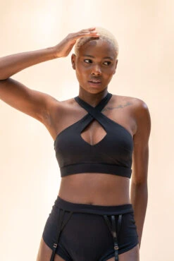 Lunalae Roxy Top - Recycled Black -Underwear General Store LunaLae 22 1177