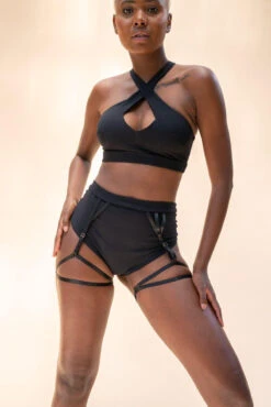 Lunalae Roxy Top - Recycled Black -Underwear General Store LunaLae 22 1194