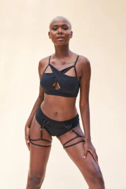 Lunalae Cleo Top - Recycled Black -Underwear General Store LunaLae 23 1222
