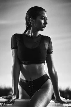 Hamade Activewear Lace Up High Cut Bottoms - Black -Underwear General Store MCC0057abc