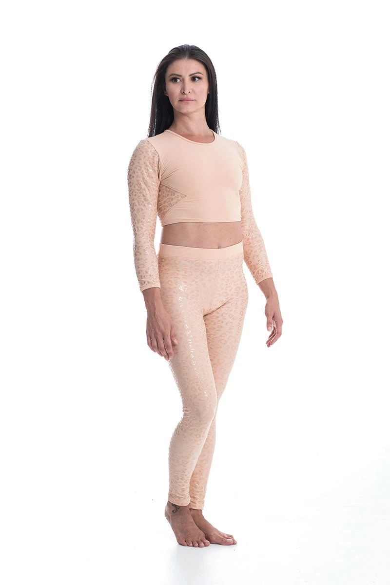 Paradise Chick Superhero Series Ultra Grip Leggings - Beige Leopard 6 Paradise Chick Superhero Series Ultra Grip Leggings - Beige Leopard - Image 4