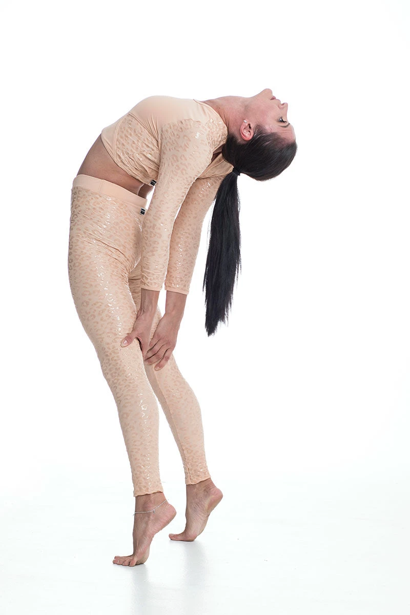 Paradise Chick Superhero Series Ultra Grip Leggings - Beige Leopard 9 Paradise Chick Superhero Series Ultra Grip Leggings - Beige Leopard - Image 7