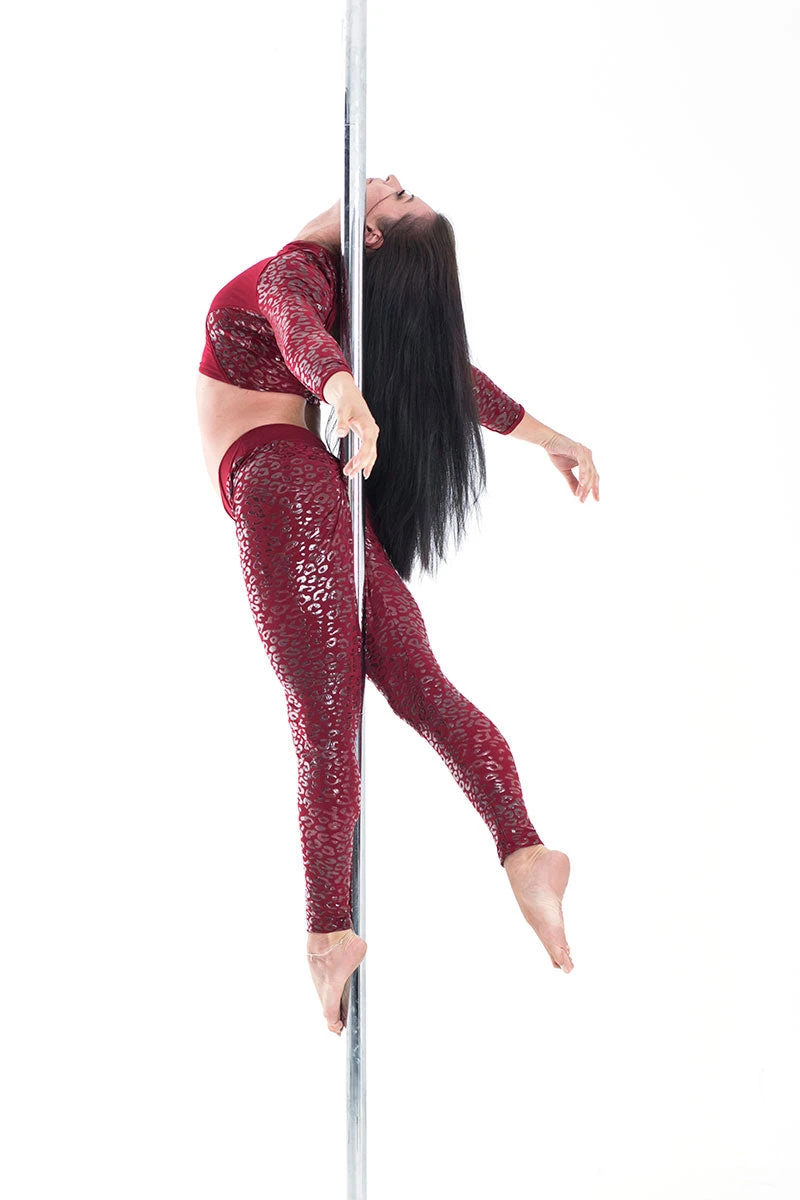 Paradise Chick Superhero Series Ultra Grip Crop Top - Cherry Leopard 10 Paradise Chick Superhero Series Ultra Grip Crop Top - Cherry Leopard - Image 8