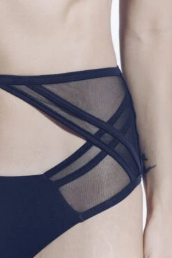 MilaKrasna Silvia Bottoms - Black -Underwear General Store MilaKrasna poledance silvia bottom black front detail lookbook