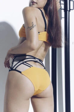 MilaKrasna Pia Top - Marigold -Underwear General Store MilaKrasna poledance silvia bottom marigold back lookbook