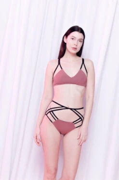 MilaKrasna Silvia Bottoms - Dark Rose -Underwear General Store MilaKrasna poledance silvia top darkrose front lookbook