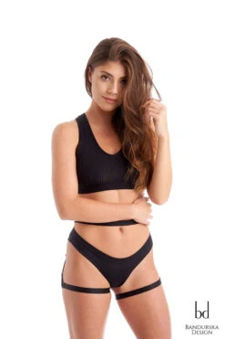 Bandurska New Moon Suspender Accessory - Black -Underwear General Store NewMoon 3