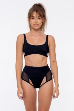 Nona Perkasa Orchid Body Harness - Black/Black -Underwear General Store OrchidHBLack01