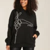 Paradise Chick Pole Dancer Hoodie - Black -Underwear General Store PARADISECHICK33640
