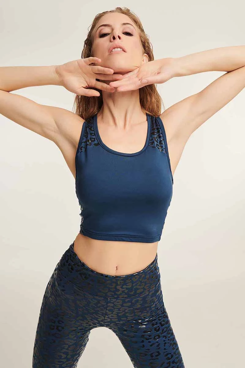 Paradise Chick Superhero Series Tank Top - Denim Leopard 3 Paradise Chick Superhero Series Tank Top - Denim Leopard