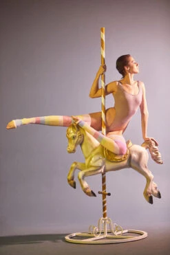 Rolling Thigh High Leg Warmers With Stirrups - Pony Striped (2 Sizes) -Underwear General Store Ponei57