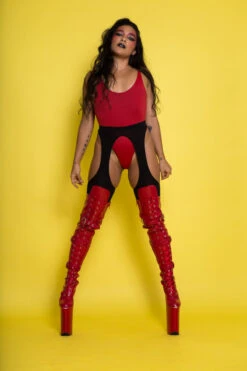 Rolling Peek-a-boo Tights - Black (3 Sizes Available) -Underwear General Store Rolling 842 1