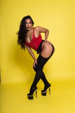 Rolling Peek-a-boo Tights - Black (3 Sizes Available) -Underwear General Store Rolling 894