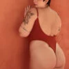 Rolling KI Bodysuit - Ribbed Clay -Underwear General Store Rollingcanelados 864