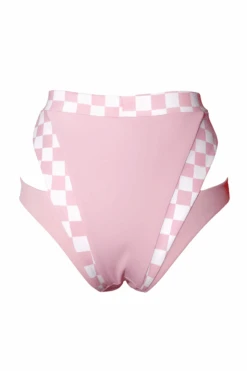 Hamade Activewear High Waisted Bottoms - Checkered Light Pink -Underwear General Store SS23 04