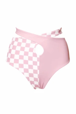 Hamade Activewear Patchwork Bottoms - Checkered Light Pink -Underwear General Store SS23 07