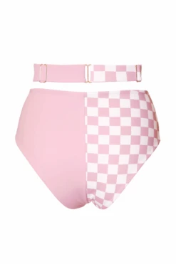 Hamade Activewear Patchwork Bottoms - Checkered Light Pink -Underwear General Store SS23 08