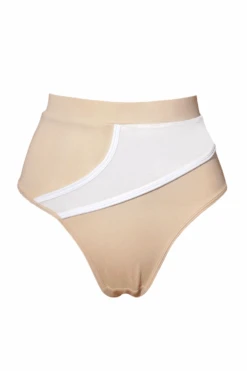 Hamade Activewear High Cut Bottoms - Beige 14 Hamade Activewear High Cut Bottoms - Beige -Underwear General Store SS23 13
