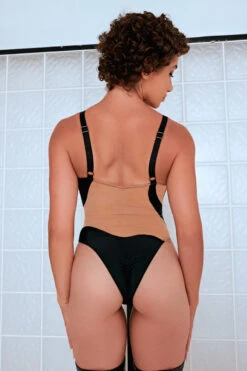 CXIX Silhouette One-Piece Bodysuit - Black With Cream Mesh 10 CXIX Silhouette One-Piece Bodysuit - Black With Cream Mesh -Underwear General Store Sand CXIX Silhouette Mesh bodysuit dance dancewear fahsion