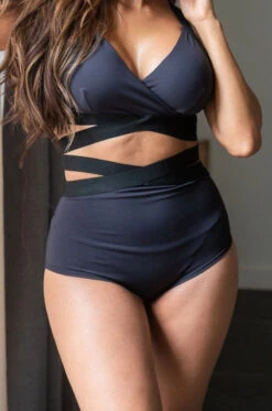 Lunalae Tara High Waisted Bottoms - Recycled Black -Underwear General Store TaraHighWaistBottoms1