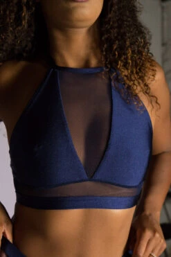 Tatiana Activewear Lucia Top - Shiny Navy