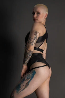 Tatiana Activewear Perla Shorts - Black -Underwear General Store TatianaActive PerlaBlackSupportiveHighWaistedPoleWearDancingSet 5455