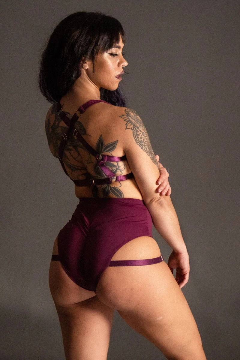 Tatiana Activewear Tokio Shorts - Wine 4 Tatiana Activewear Tokio Shorts - Wine - Image 2