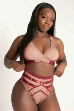 Tatiana Activewear Yuki Shorts - Burgundy Mesh