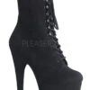 Pleaser USA Adore-1020FS Faux Suede 7Inch Pleaser Boots - Black -Underwear General Store adore 1020fs bfs