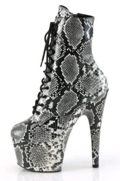 Pleaser USA Adore-1020SPWR 7inch Pleaser Boots - Black Snake -Underwear General Store adore 1020sp bsp m05