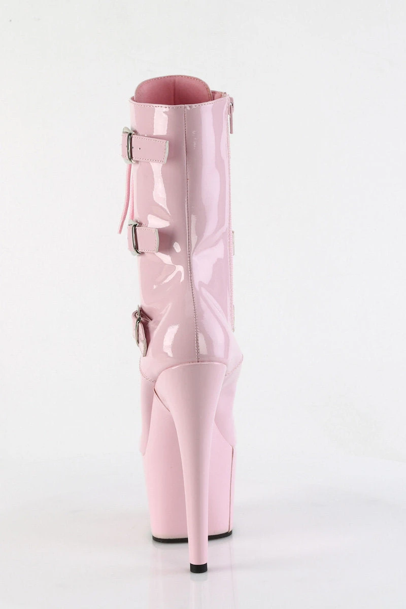 Pleaser USA Adore-1043 7inch Pleaser Boots - Patent Baby Pink 6 Pleaser USA Adore-1043 7inch Pleaser Boots - Patent Baby Pink - Image 4