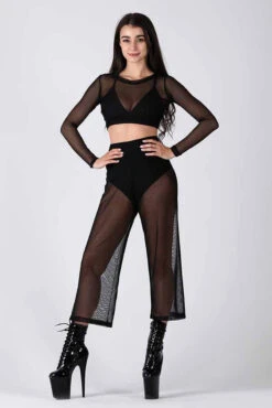 REV ACTIV Mesh Flow Pants - Black -Underwear General Store black mesh long set pleasure 2