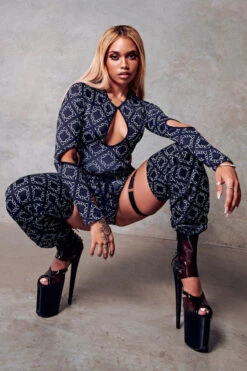 CXIX 119 Chaps - Black Print -Underwear General Store bodysuit CXIX black monogram fashion poledance 119 8744d67a cac5 4d40 92c5 8baab2a1edd8