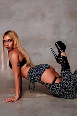 CXIX 119 Chaps - Black Print -Underwear General Store chaps CXIX black monogram dancewear streetwear