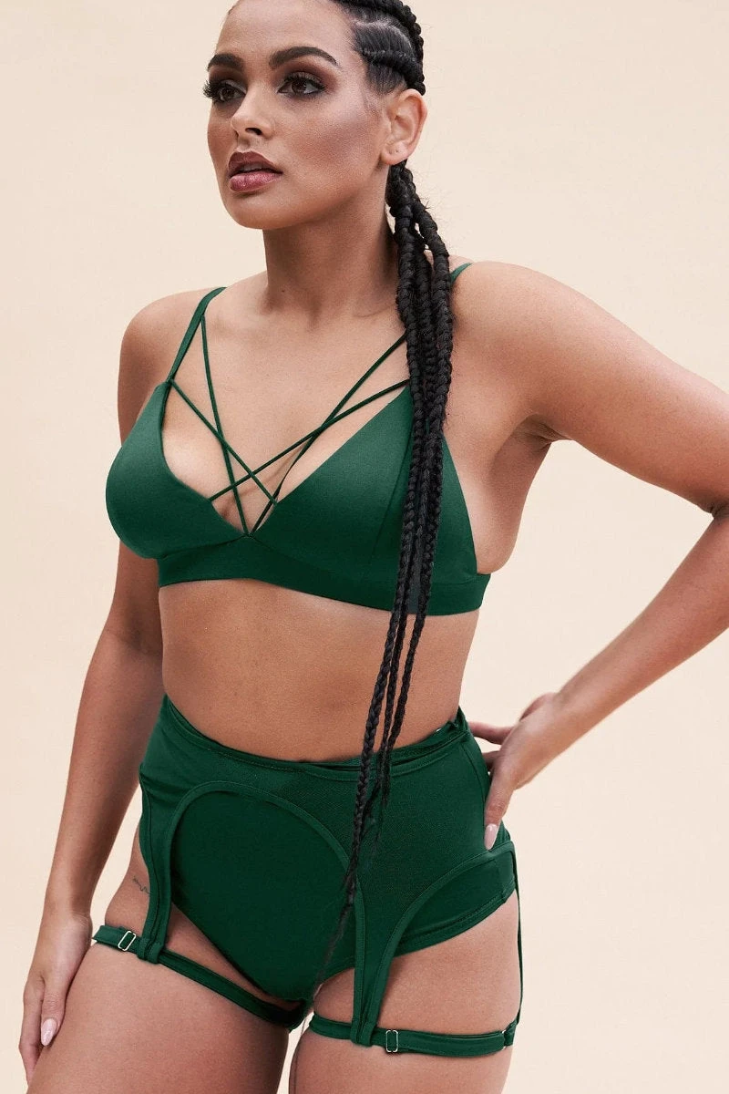 Lunalae Cora High Waist Bottoms - Recycled Moss Green 7 Lunalae Cora High Waist Bottoms - Recycled Moss Green - Image 5