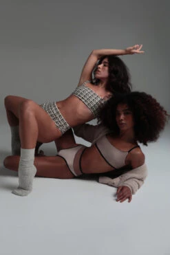 Rolling Cable Calf High Socks - Oatmeal 11 Rolling Cable Calf High Socks - Oatmeal -Underwear General Store day02rolling1168