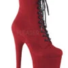 Pleaser USA Flamingo-1020FS Faux Suede 8inch Pleaser Boots - Red 2 Pleaser USA Flamingo-1020FS Faux Suede 8inch Pleaser Boots - Red -Underwear General Store flamingo 1020fs rfs