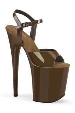 Pleaser USA Flamingo-809 8inch Pleasers - Patent Mocha