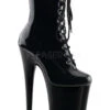 Pleaser USA Infinity-1020 9inch Pleaser Boots - Patent Black -Underwear General Store infinity 1020 b